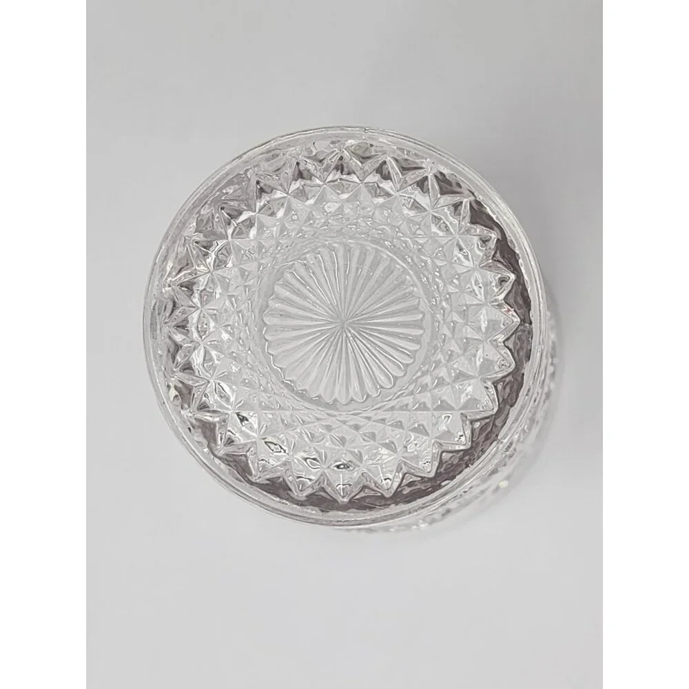 Vintage Miss Matched Cut‎ Glass Tumbler With Intricate Floral Geometric Patterns